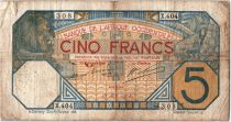 Banque de l´Afrique Occidentale 5 Francs Lion - Dakar 28-05-1918 Série X.404