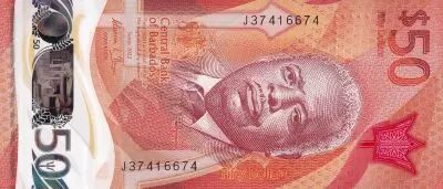 Barbade 50 Dollars  - Errol Barrow - 2022 - S�rie J - P.NEW