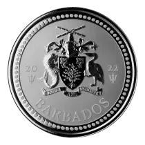 Barbade Trident - 1 once argent Barbade 2022