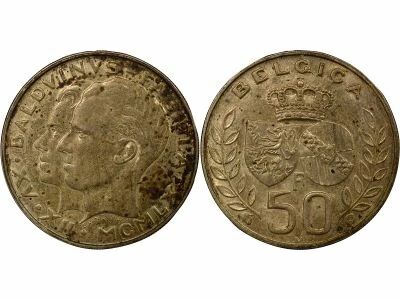 Baudouin - 50 Silver Francs, Royal Wedding - 1960 Brussels