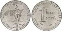 BCEAO 1 Franc - Union Africaine - Poids d\'or des Ashantis - 1976