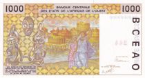 BCEAO 1000 Francs - Femme- Lettre A (Côte d\'Ivoire) - 1991 - Spécimen