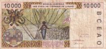 BCEAO 10000 Francs - Chef africain - Pont de liane - 1996 - K Sénégal - TB - P.714Ke