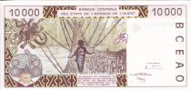 BCEAO 10000 Francs - Pont de liane  - 2001 - Lettre C (Burkina Faso) - P.314Cj