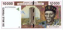 BCEAO 10000 Francs, BCEAO - Pont de liane  - 2001 - Lettre C Burkina Faso - Neuf P.314Cj