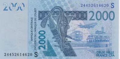 BCEAO 2000 Francs - Masque - Poissons - 2024 - S�rie S