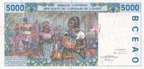 BCEAO 5000 Francs - Usine - Scène de village - 1995 - Lettre K (Sénégal) - P.713Kd