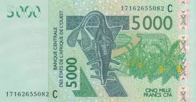 BCEAO 5000 Francs Masque - Antilopes - Burkina Faso 2017