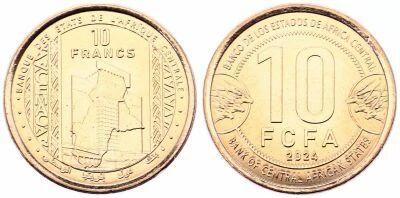 BEAC 10 Francs CFA - Si�ge de la BEAC - 2024