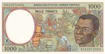 BEAC 1000 Francs - Cueillette du café - 1994 - Lettre F - Central African Republic