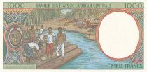 BEAC 1000 Francs - Cueillette du café - 1994 - Lettre F - Central African Republic