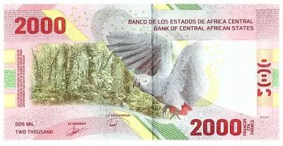 BEAC 2000 Francs - B�timent - Perroquet - 2020 (2022) - Lettre A9