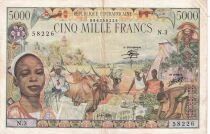 BEAC 5000 Francs - Accord Douanier - 1980 - S&eacute;rie N.3