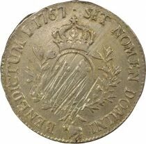 Bearn, Louis XV - Silver Ecu, with Headband - 1767 Pau, Treasure Trove of the Sauvionni&egrave;res