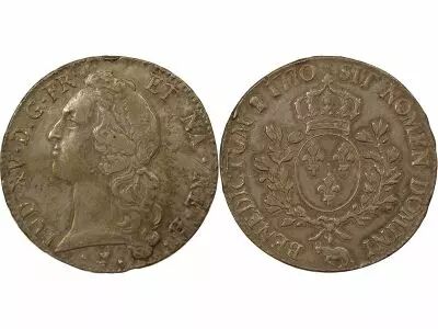 Bearn, Louis XV - Silver Ecu, with Headband - 1770 Pau
