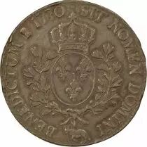 Bearn, Louis XV - Silver Ecu, with Headband - 1770 Pau