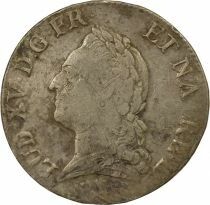 Bearn, Louis XV - Silver Ecu, with Old Head - 1771 Pau