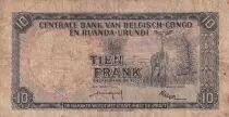 Belgian Congo 10 Francs - Soldier - Antelope - 01-02-1957 - Letter Z - P.30b