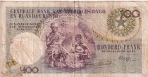 Belgian Congo 100 Francs - Leopold II - 01-06-1955 - Serial E - P.33a