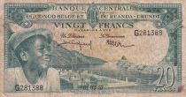 Belgian Congo 20 Francs - Boy and Dam - 01-03-1957 - Letter G - P.31