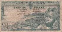 Belgian Congo 20 Francs - Boy and Dam - 01-03-1957 - Letter G - P.31