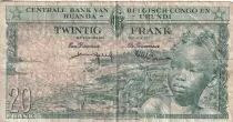 Belgian Congo 20 Francs - Boy and Dam - 01-06-1959 - Letter AR - P.31