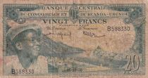 Belgian Congo 20 Francs - Boy and Dam - 01-12-1956 - Letter B - P.31