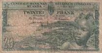 Belgian Congo 20 Francs - Boy and Dam - 1959 - F - P.31