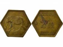 Belgian Congo Leopold III - 2 Francs - 1943 Philadelphia