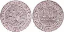 B�lgica 10 Centimes, L�opold I - Lion - 1862
