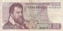 B&eacute;lgica 100 Francs - Lambert Lombard - Allegorical figure - 1975 - Serial H - P.134b