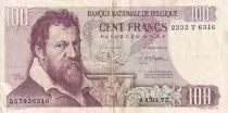 B&eacute;lgica 100 Francs - Lambert Lombard - Allegorical figure - 1975 - VF - P.134b