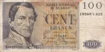 B�lgica 100 Francs - Leopold I - 1952 - P.129a