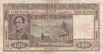B&eacute;lgica 100 Francs - Leopold I - Mounted Troops - October 12, 1949 - M Series