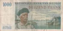 B&eacute;lgica 1000 Francs - Albert I - 1950 - F - P.131