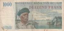 B&eacute;lgica 1000 Francs - Albert I - 1950 - F - P.131
