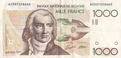 B�lgica 1000 Francs Andr� Ernest Modeste Gretry - 1980-1996 - VF - P.144a