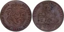 B�lgica 2 Centimes L�opold I - Lion  - 1847 - SUP