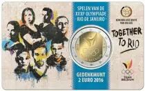 B�lgica 2 Euro Olympics Games Rio - 2016 Coincard