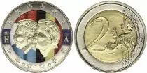 B�lgica 2 Euros - Economic union belgium-luxemburg - Colorised - 2005