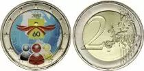 B�lgica 2 Euros - Human Rights - Colorised - 2008
