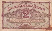 B&eacute;lgica 2 Francs - Soci&eacute;t&eacute; G&eacute;n&eacute;rale de Belgique - 1916 - F to VF - P.87