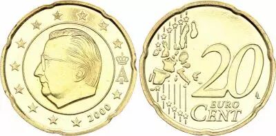 B�lgica 20 Centimes Euro - Albert II - 2001