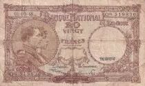 B�lgica 20 Francs - King & Queen - 1948 - Letter Q - P.116