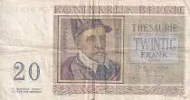 B&eacute;lgica 20 Francs - Roland de Lassus - Philippus de Monte - 1956 - Serial O.09 - P.132b