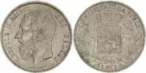 B&eacute;lgica 5 Francs,  Leopold  II  - 1873
