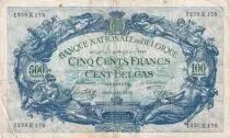 B�lgica 500 Francs - Blue - 23-07-1942 - Lettre K - F to VF - P.109