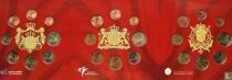 B&eacute;lgica BU BENELUX Set - 24 pieces - 3 series ranging from 1 cent to 2 euros - + 1 silver medal - 2004