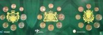 B&eacute;lgica BU BENELUX Set - 24 pieces - 3 series ranging from 1 cent to 2 euros - + 1 silver medal - 2005
