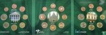 B&eacute;lgica BU BENELUX Set - 24 pieces - 3 series ranging from 1 cent to 2 euros - + 1 silver medal - 2005